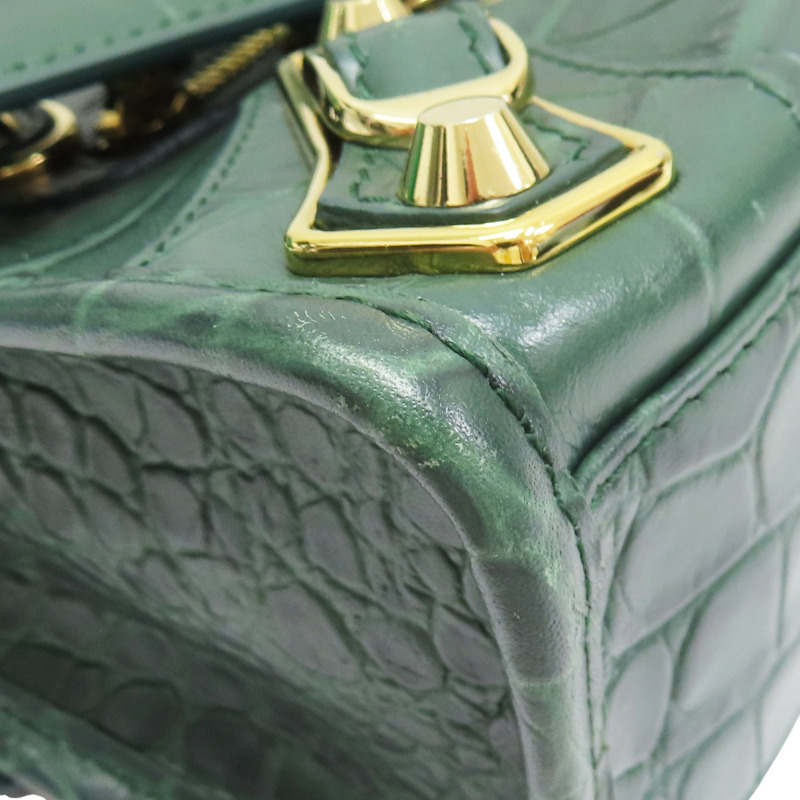 綠色 牛皮 Metallic Edge Mini City 兩用包 390160【BALENCIAGA 巴黎世家】 #390160-10