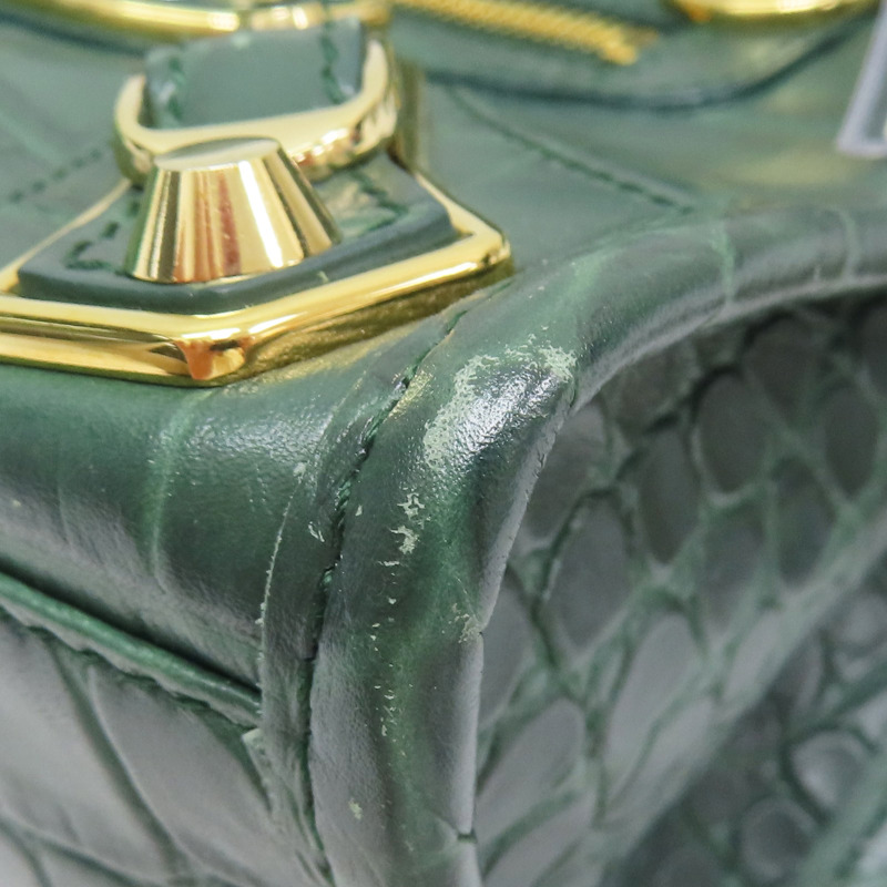 綠色 牛皮 Metallic Edge Mini City 兩用包 390160【BALENCIAGA 巴黎世家】 #390160-11