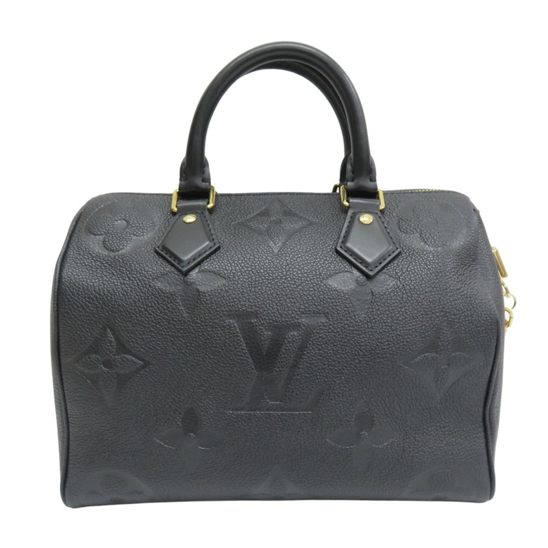 黑色 原花 牛皮 壓紋 Speedy Bandouliere 25 兩用包【LOUIS VUITTON LV 路易威登】 M58951-1