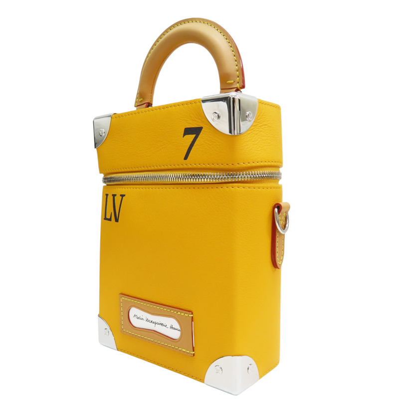 黃色 牛皮 Vertical Box Trunk 肩背包【LOUIS VUITTON LV 路易威登】 M59666-2