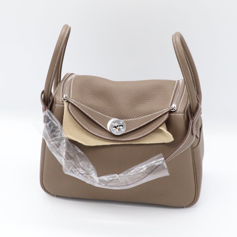 【全新狀況♥️配件齊全】Hermès 愛馬仕 Lindy26 大象灰 TC 皮 牛皮 U刻 單肩包-3