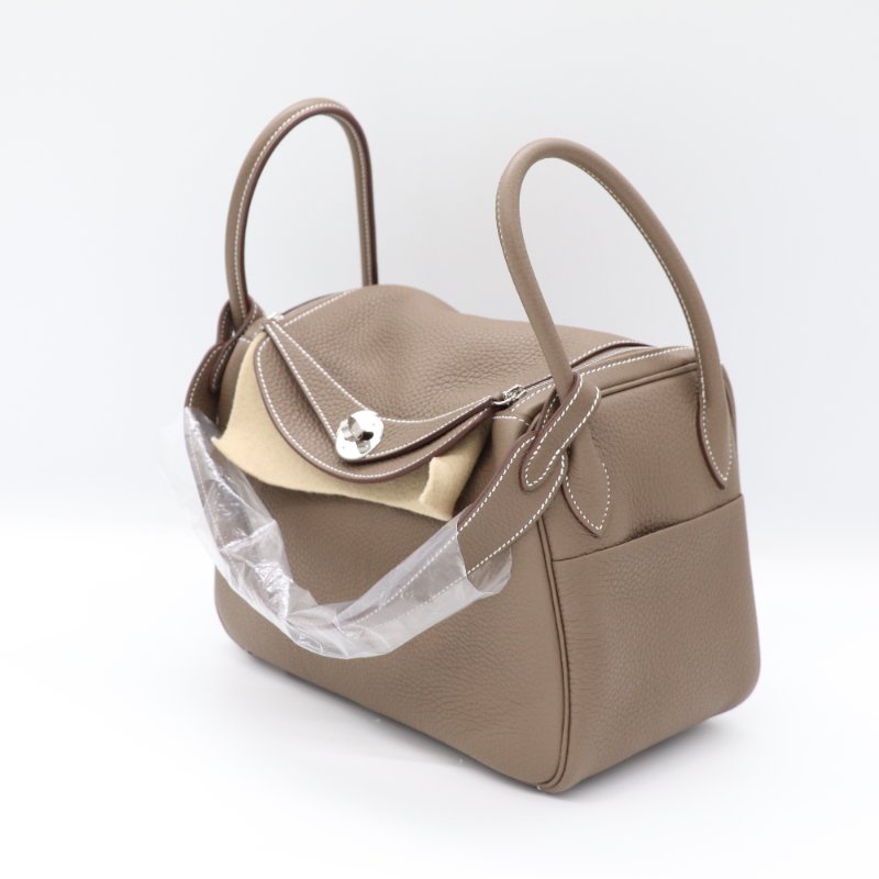 【全新狀況♥️配件齊全】Hermès 愛馬仕 Lindy26 大象灰 TC 皮 牛皮 U刻 單肩包-4