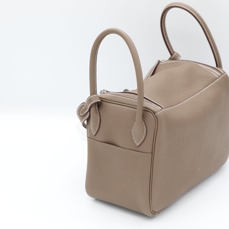 【全新狀況♥️配件齊全】Hermès 愛馬仕 Lindy26 大象灰 TC 皮 牛皮 U刻 單肩包-5