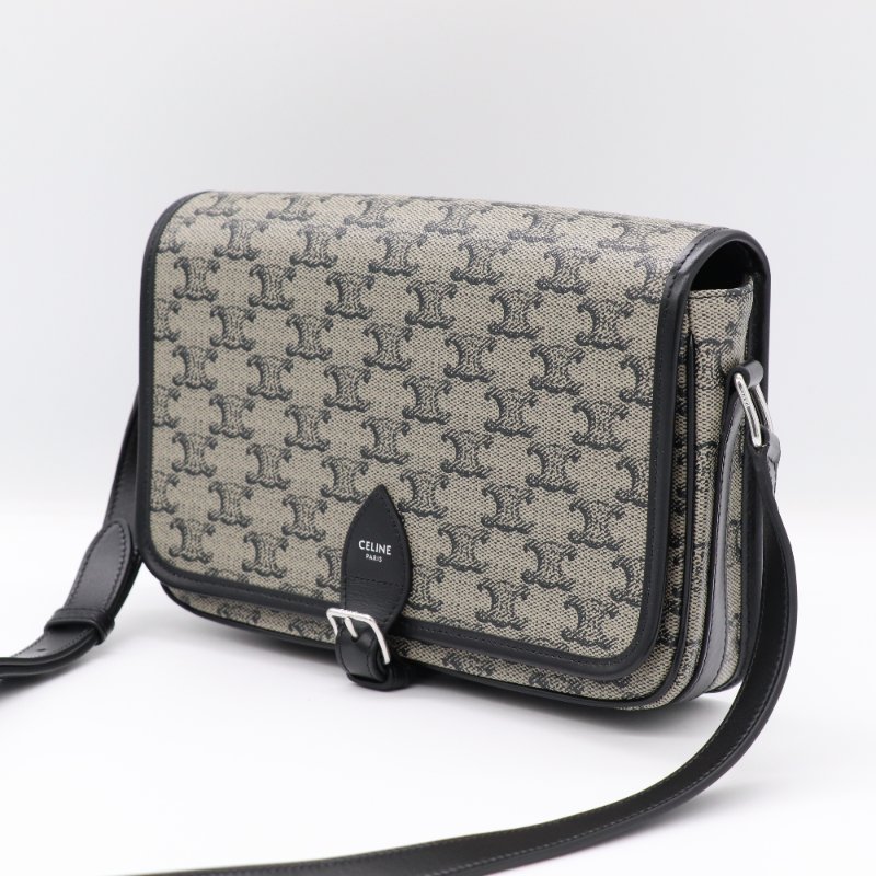 Celine 思琳 FOLCO標誌印花 牛皮革 小號 信差袋 郵差包 斜挎包-2