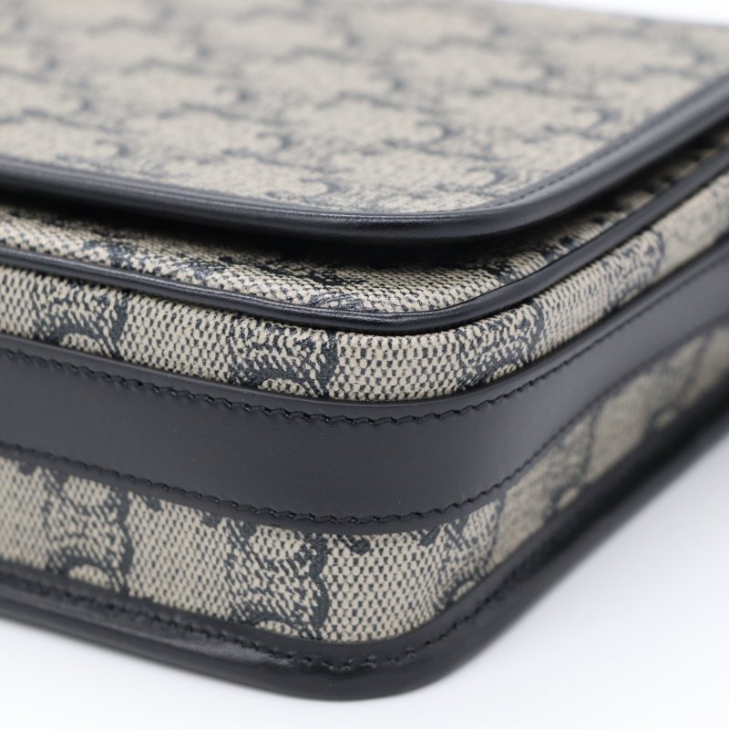 Celine 思琳 FOLCO標誌印花 牛皮革 小號 信差袋 郵差包 斜挎包-12