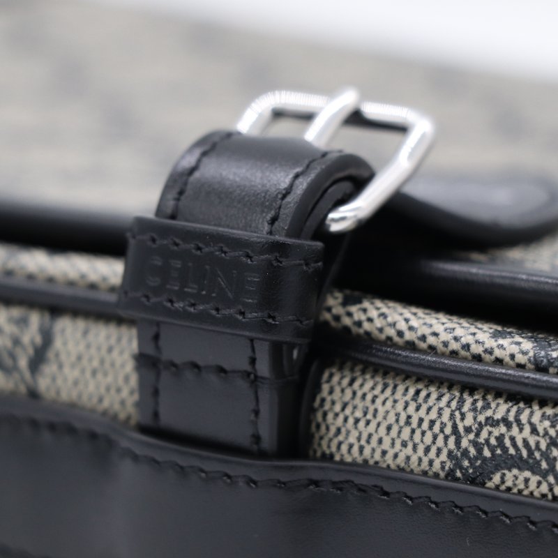 Celine 思琳 FOLCO標誌印花 牛皮革 小號 信差袋 郵差包 斜挎包-13