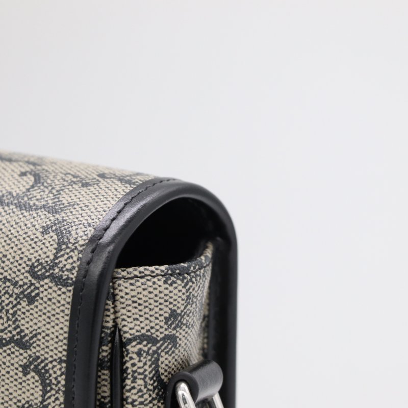 Celine 思琳 FOLCO標誌印花 牛皮革 小號 信差袋 郵差包 斜挎包-15