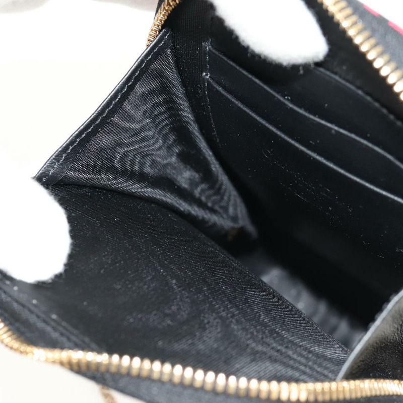 【日本直送】Christian Dior 鏈條手機包 皮革 2way 紅色金色 Auth 147971M-24