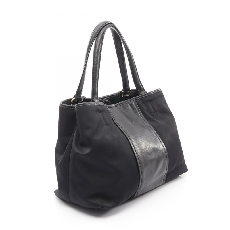 Salvatore Ferragamo Vara 緞帶手提包 尼龍皮革 黑色 二手 女士-1