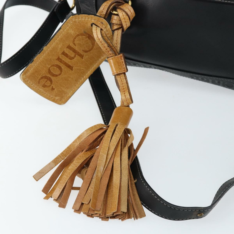 【日本直送】Chloe Eden 肩背包 皮革 兩用 黑色 金色 正品 am9425-9