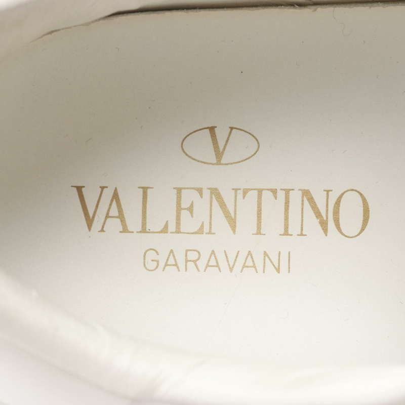 Valentino Garavani ROCKSTUD UNTITLED 白色真皮運動鞋 #37.5 二手女款-4