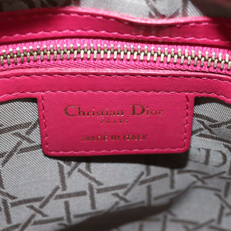 【日本直送】Christian Dior Canage Lady Dior 手提包，羊皮材質，兩用，粉金色，正品，貨號 121358V-23