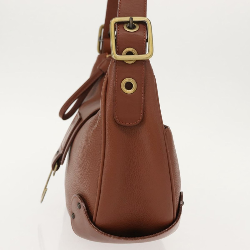 【日本直送】Chloe 棕色金色皮革肩背包 正品 am9467V-2