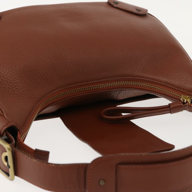 【日本直送】Chloe 棕色金色皮革肩背包 正品 am9467V-5