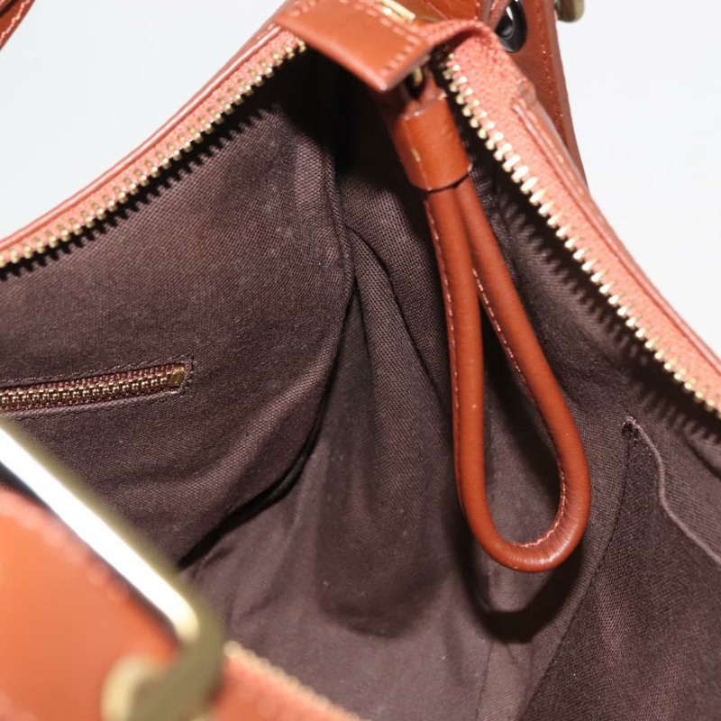 【日本直送】Chloe 棕色金色皮革肩背包 正品 am9467V-17