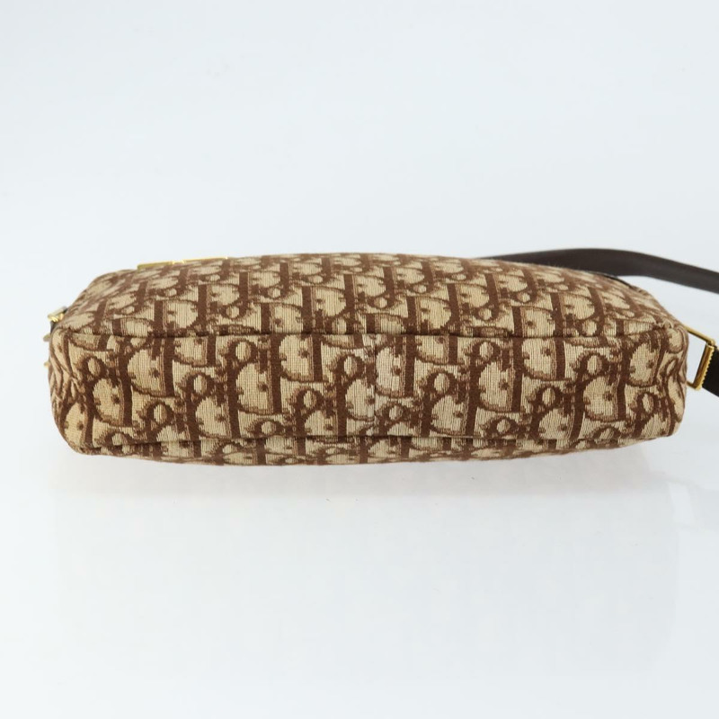 【日本直送】Christian Dior Trotter帆布肩背包 棕色金色 正品 146954-4