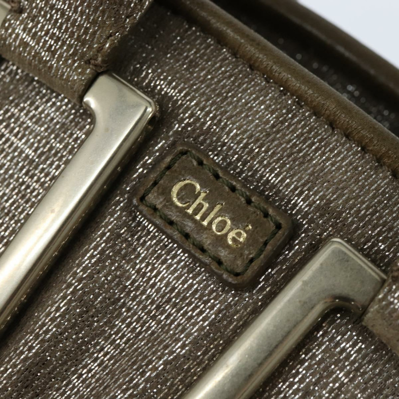 【日本直送】Chloe Etel 手提包 皮革 兩用 米色 金色 正品 gh1152-17