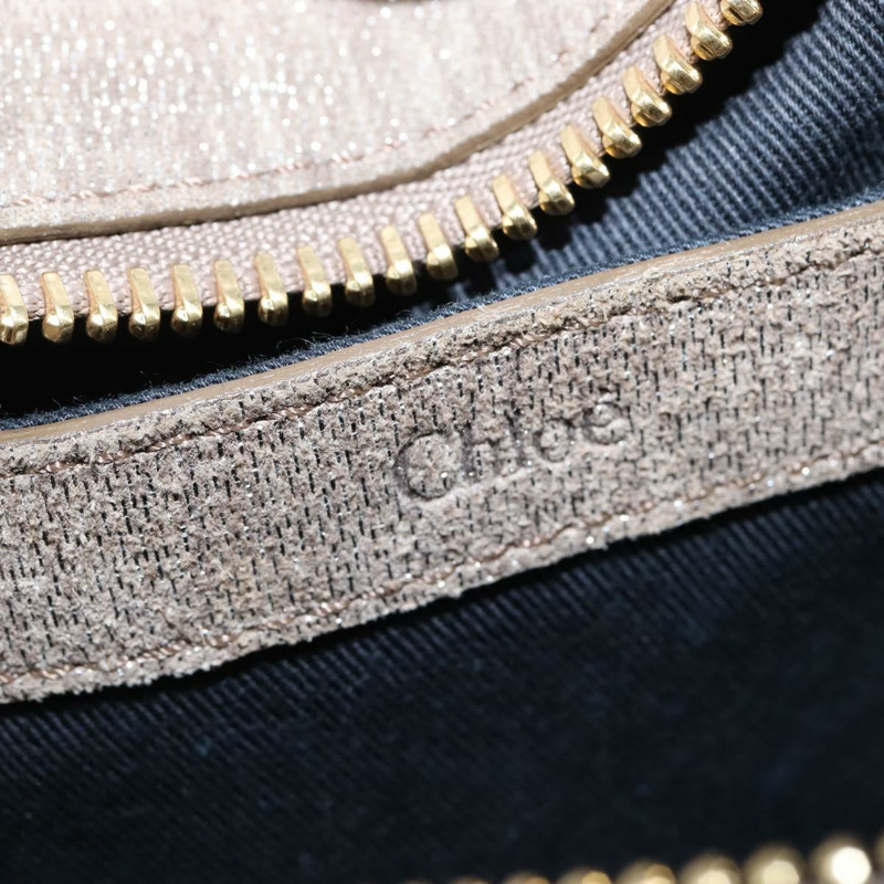 【日本直送】Chloe Etel 手提包 皮革 兩用 米色 金色 正品 gh1152-18