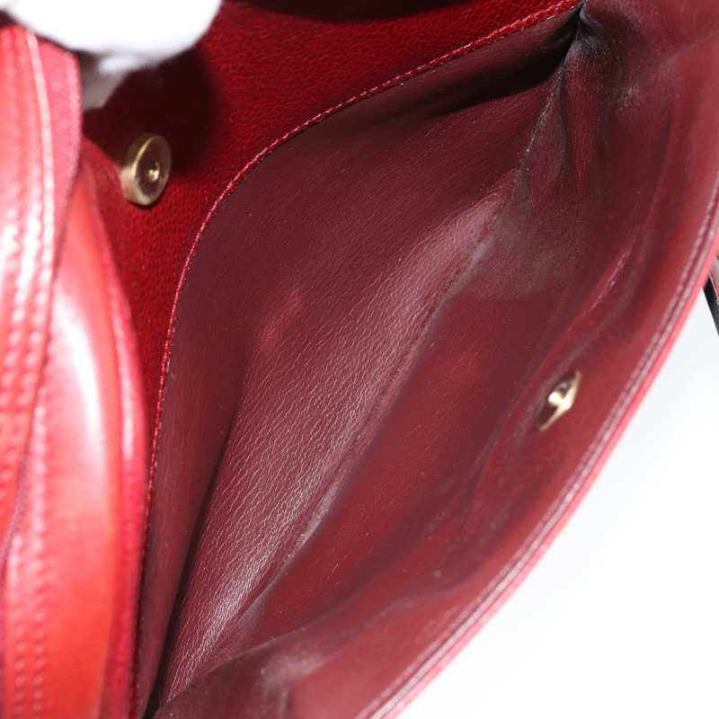 【日本直送】Christian Dior 紅色金色皮革肩背包，正品編號 149151-11