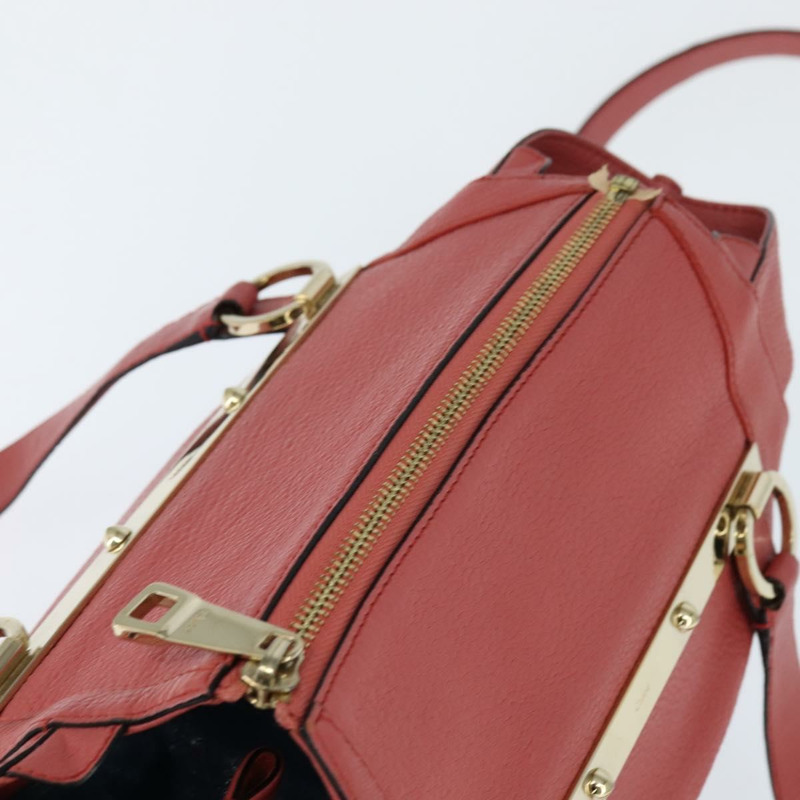 【日本直送】Chloe Bridget 手提包 真皮 兩用 粉金配色 正品 BA7368-5