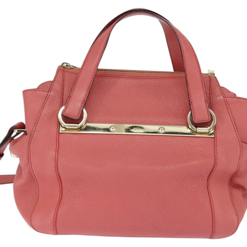 【日本直送】Chloe Bridget 手提包 真皮 兩用 粉金配色 正品 BA7368-12