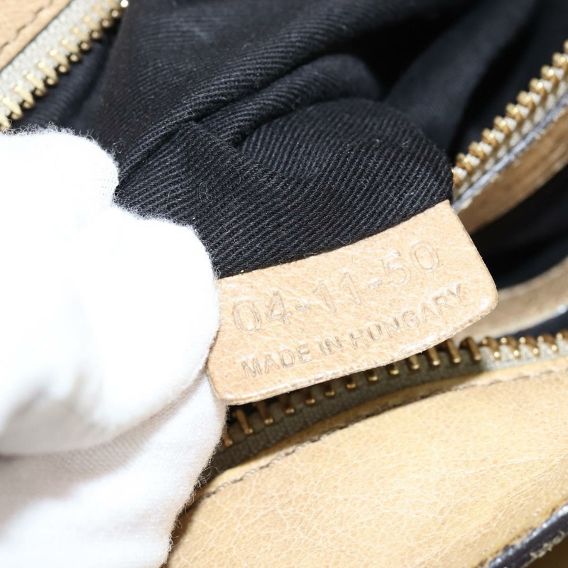 【日本直送】Chloe Etel 手提包 皮革 兩用 米色 金色 正品 BA7364-11