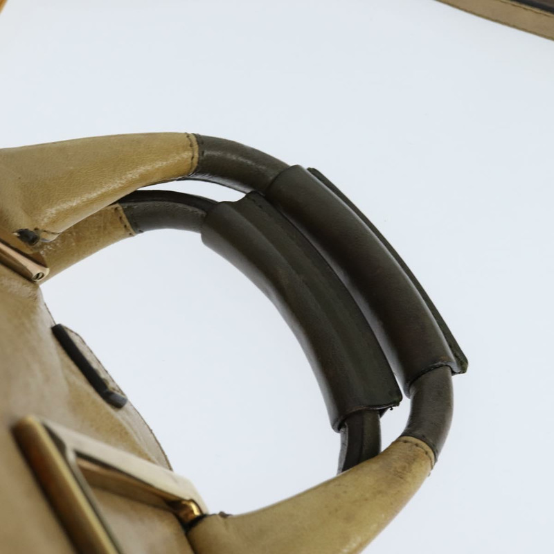 【日本直送】Chloe Etel 手提包 皮革 兩用 米色 金色 正品 BA7364-13