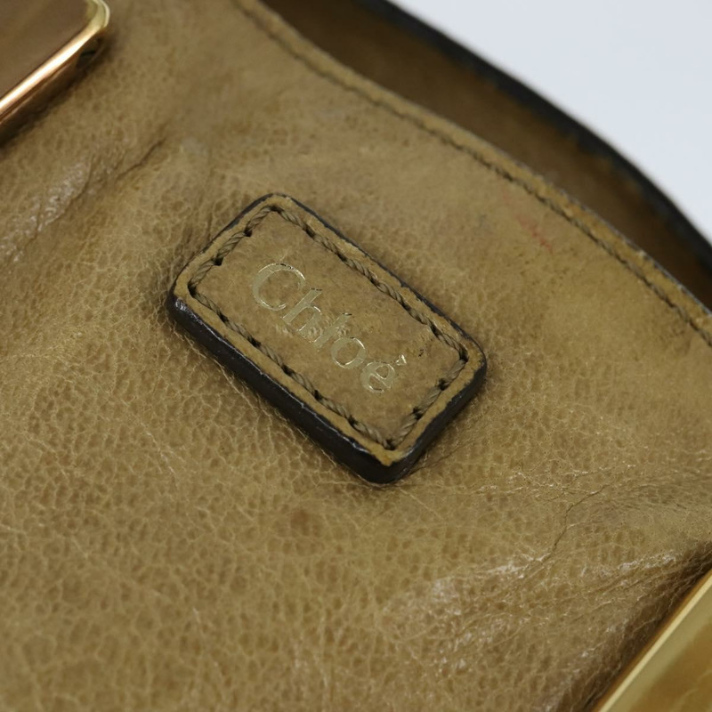 【日本直送】Chloe Etel 手提包 皮革 兩用 米色 金色 正品 BA7364-17
