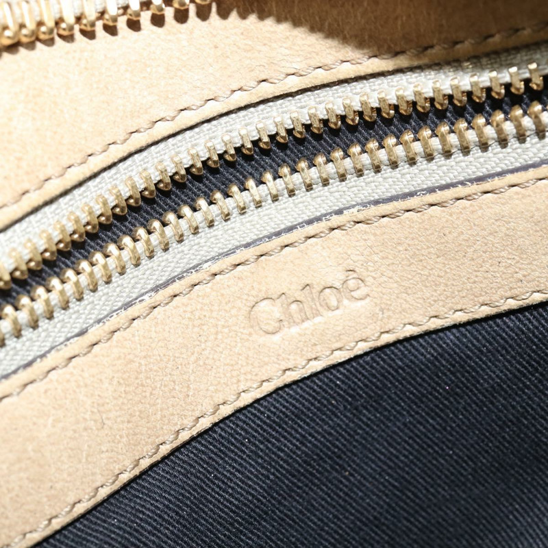 【日本直送】Chloe Etel 手提包 皮革 兩用 米色 金色 正品 BA7364-18