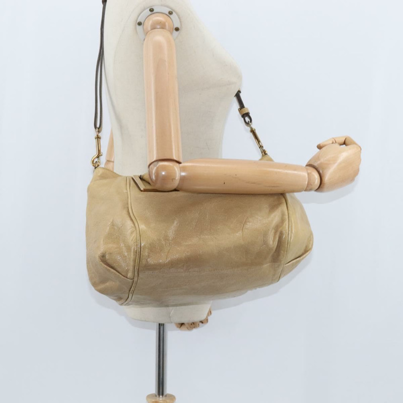 【日本直送】Chloe Etel 手提包 皮革 兩用 米色 金色 正品 BA7364-22