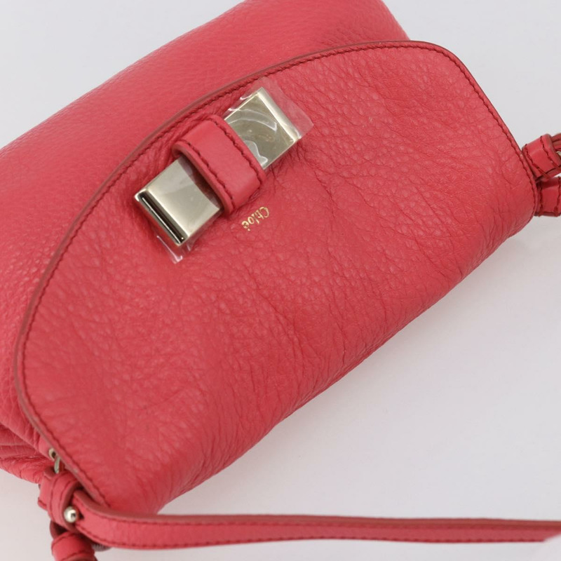 【日本直送】Chloe Lily 手提包 真皮 兩用 粉紅色 銀色 正品 BA7367V-5