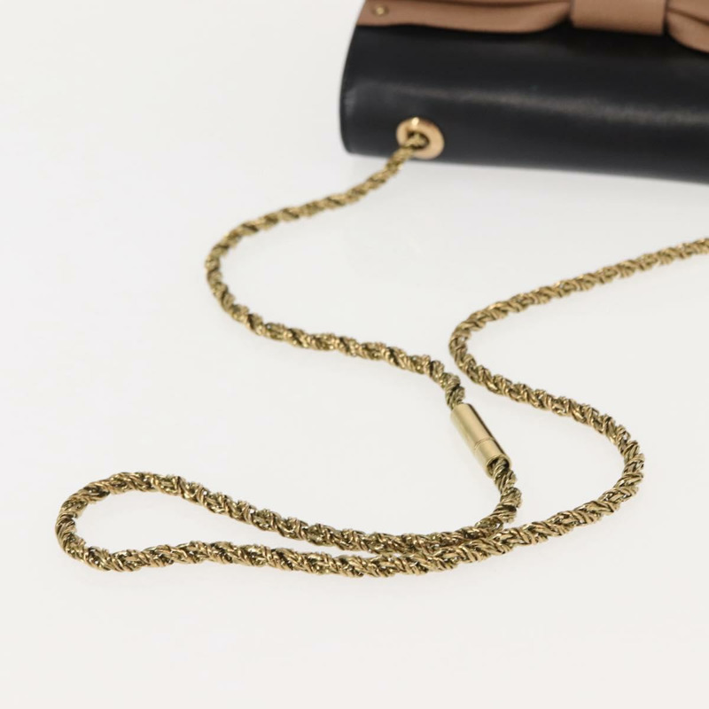 【日本直送】Chloe 鏈條單肩包 皮革 黑色 金色 正品 149333-6