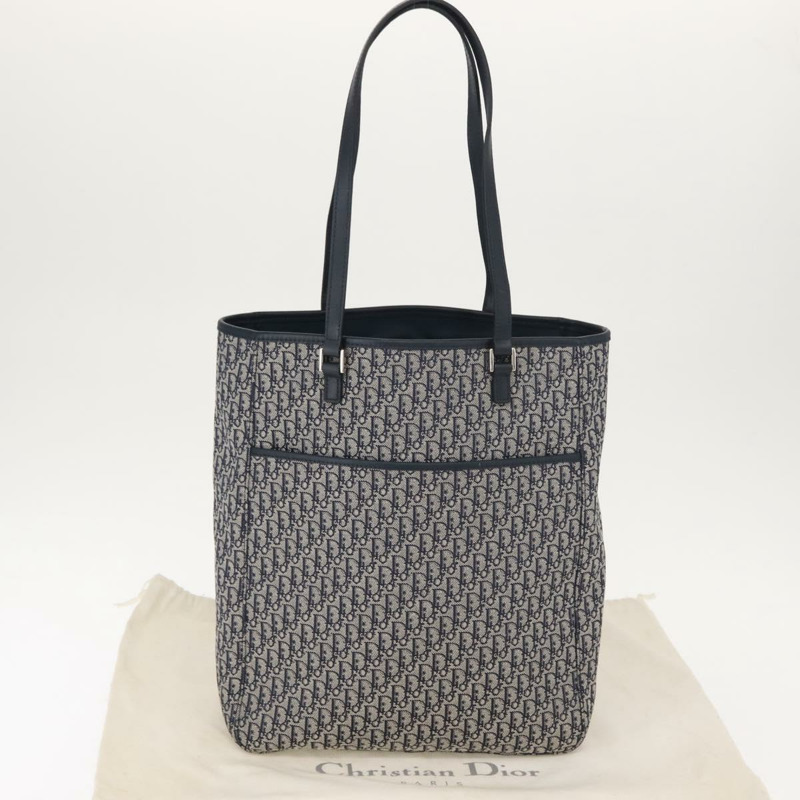【日本直送】Christian Dior Trotter帆布手提包 海軍藍 銀色 正品 148878-11