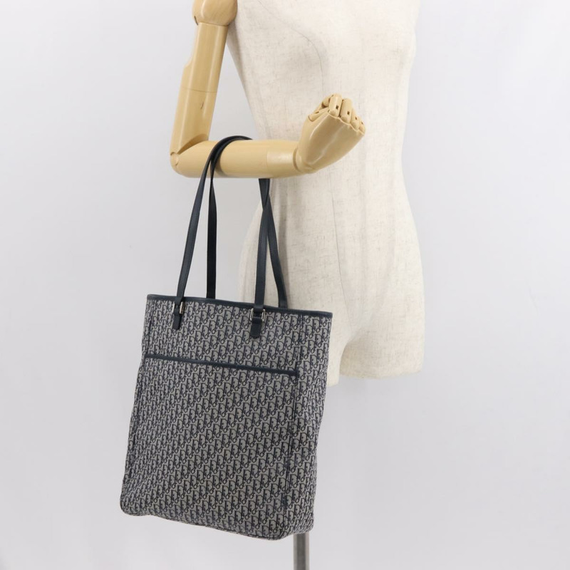 【日本直送】Christian Dior Trotter帆布手提包 海軍藍 銀色 正品 148878-20