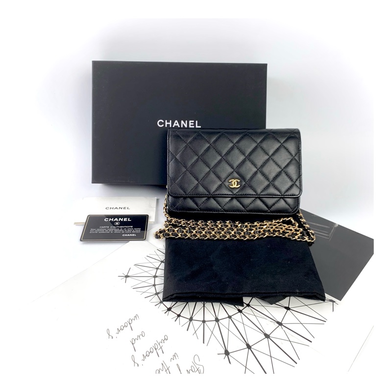 ◻️Chanel woc 羊皮黑金-0