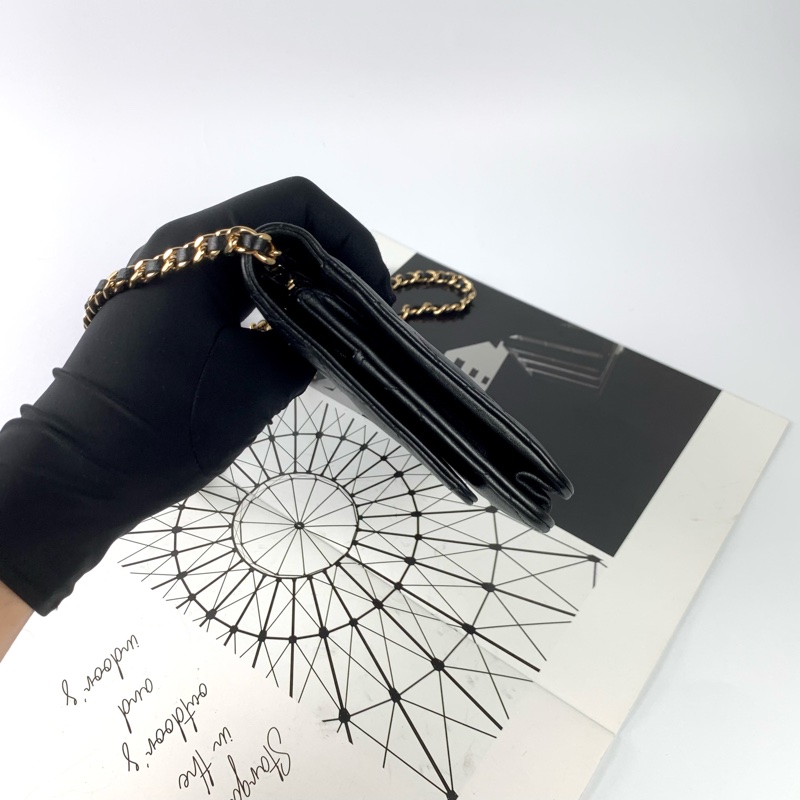 ◻️Chanel woc 羊皮黑金-6