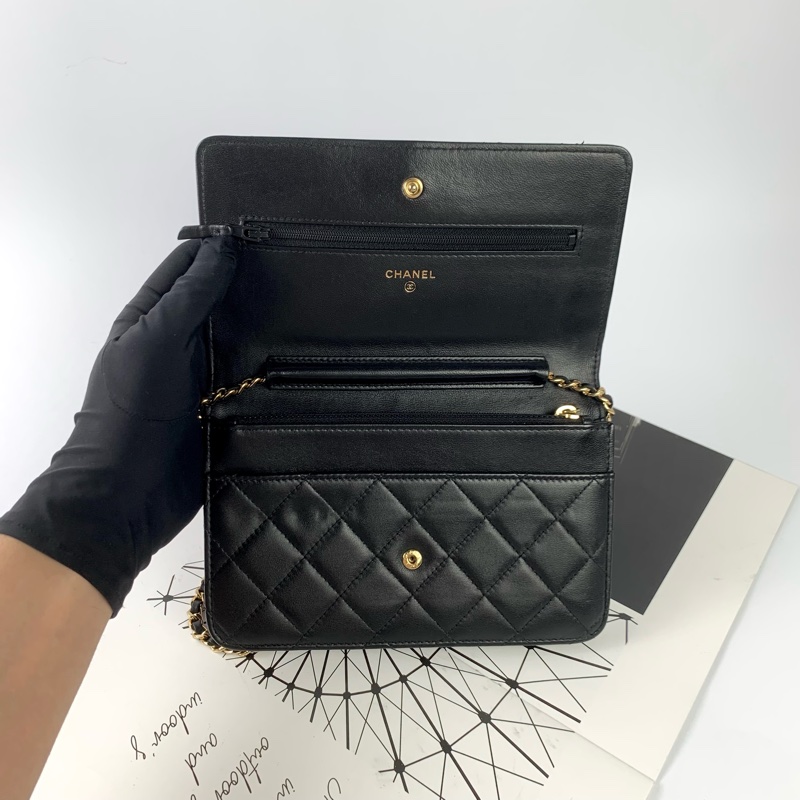 ◻️Chanel woc 羊皮黑金-7