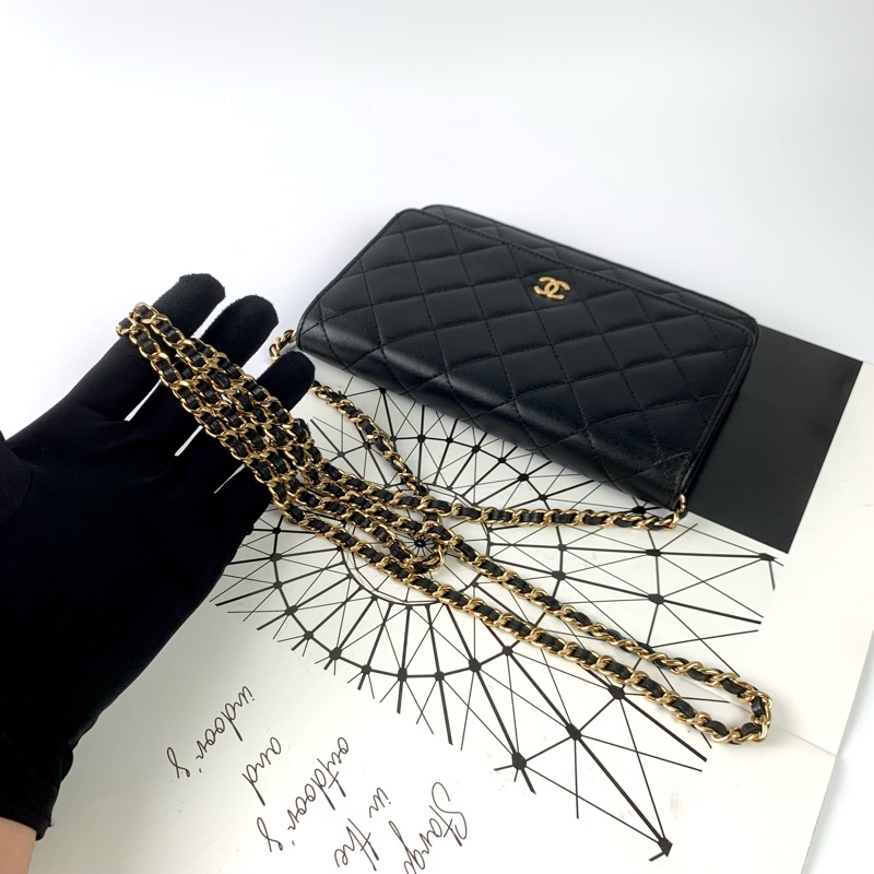 ◻️Chanel woc 羊皮黑金-9