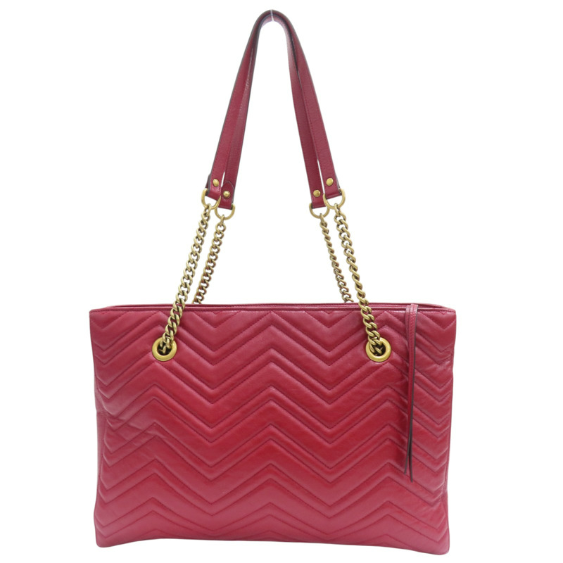 紅色 牛色 GG Marmont 肩背包 524578【GUCCI 古馳】 524578-1