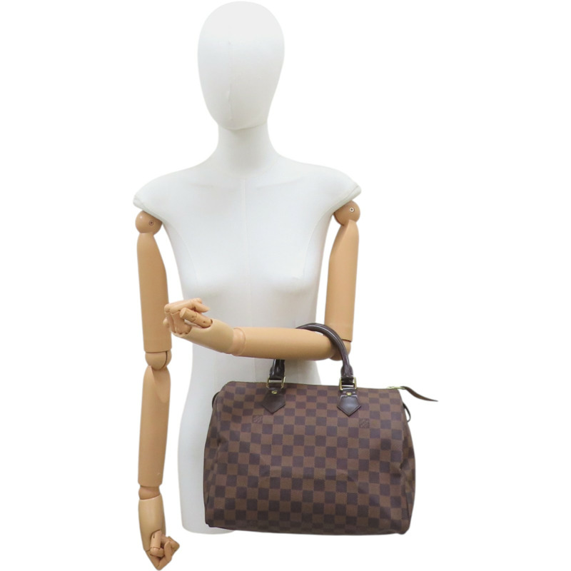 棕色 棋盤格帆布 Speedy30 手提包 無鎖匙組【LOUIS VUITTON LV 路易威登】 N41364-8