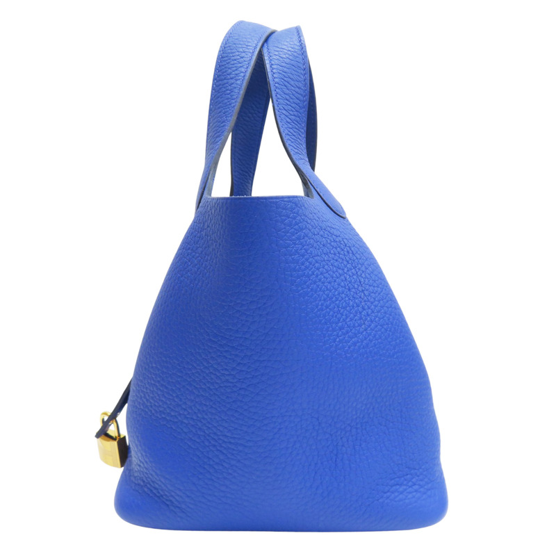 皇家藍 TC牛皮 Picotin Lock 18 手提包 U刻 金釦【HERMES 愛馬仕】 U刻-1