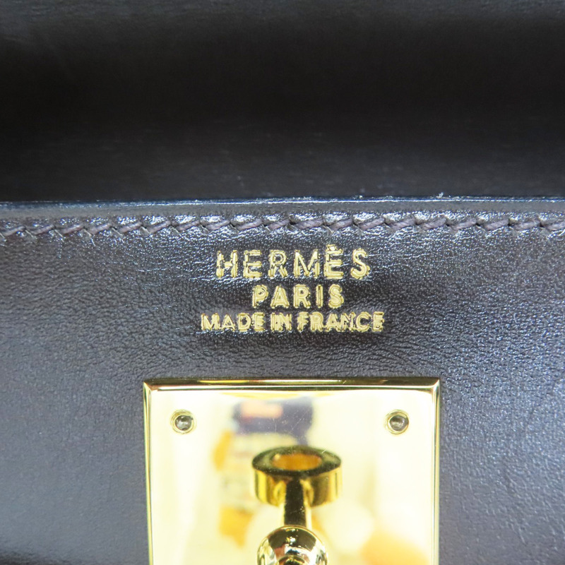 巧克力色 Box牛皮 Kelly 32 凱莉包 兩用包 口D刻 金釦【HERMES 愛馬仕】-5