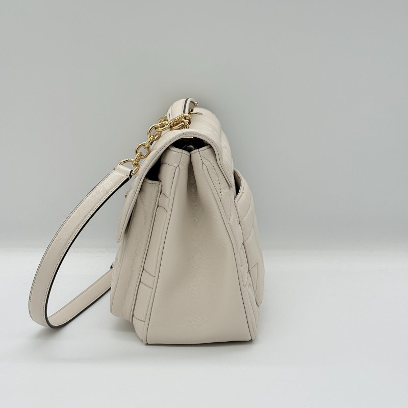 Salvatore Ferragamo 菲拉格慕 氣質色 奶白色 牛皮 手提包 斜挎包-2