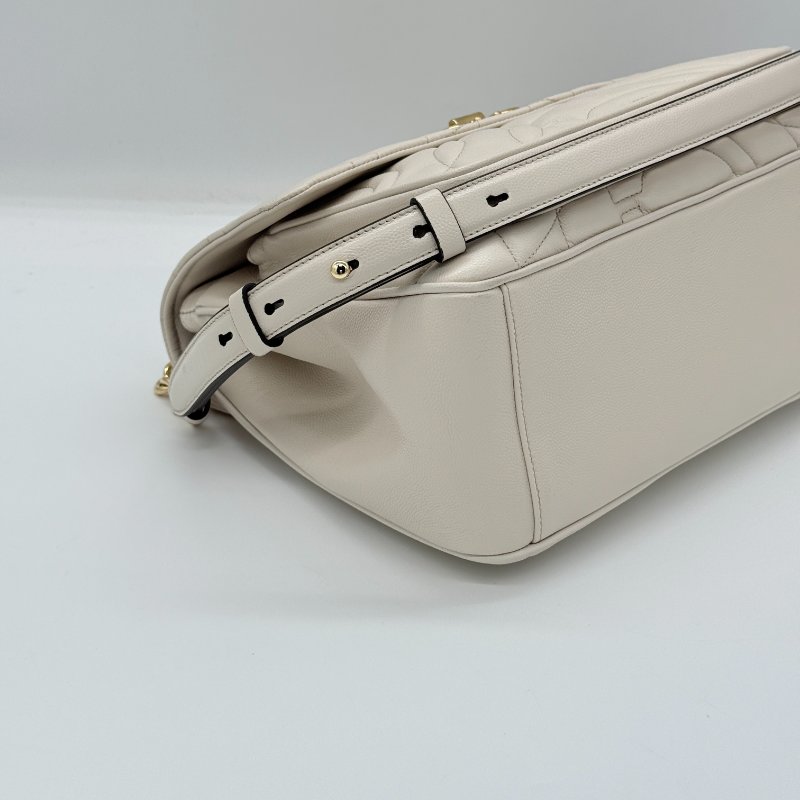 Salvatore Ferragamo 菲拉格慕 氣質色 奶白色 牛皮 手提包 斜挎包-6