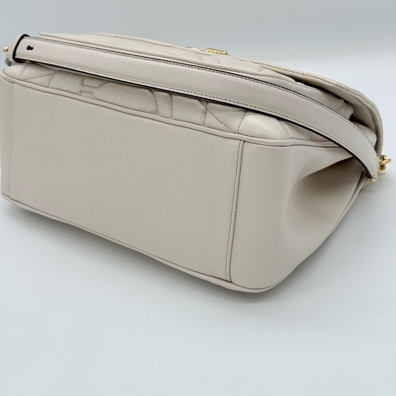 Salvatore Ferragamo 菲拉格慕 氣質色 奶白色 牛皮 手提包 斜挎包-7