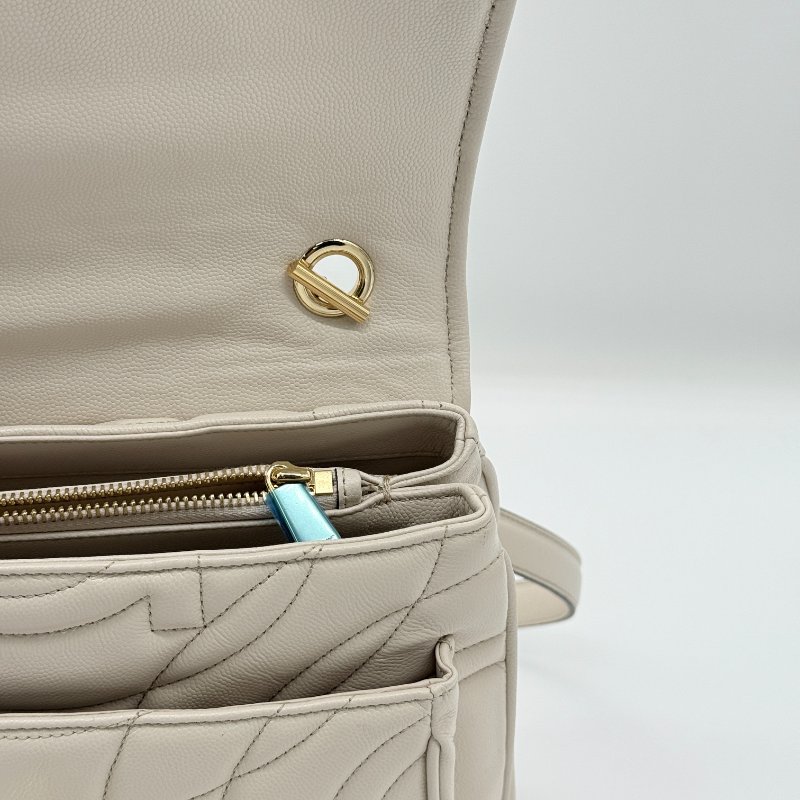 Salvatore Ferragamo 菲拉格慕 氣質色 奶白色 牛皮 手提包 斜挎包-8