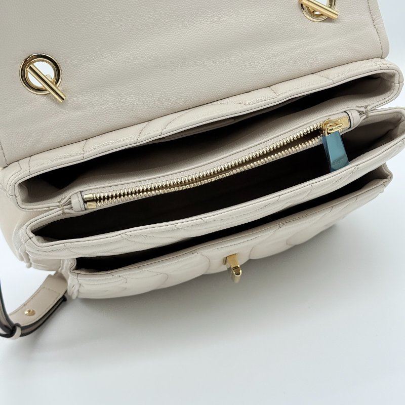 Salvatore Ferragamo 菲拉格慕 氣質色 奶白色 牛皮 手提包 斜挎包-11