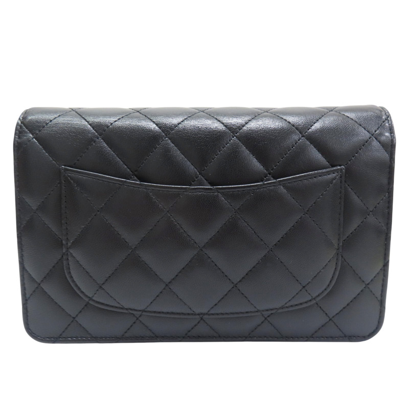 黑色 羊皮 WOC 鍊帶 肩背包 銀釦【CHANEL 香奈兒】 AP0250-1