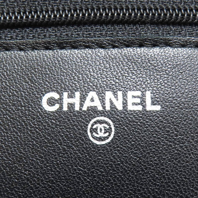 黑色 羊皮 WOC 鍊帶 肩背包 銀釦【CHANEL 香奈兒】 AP0250-6