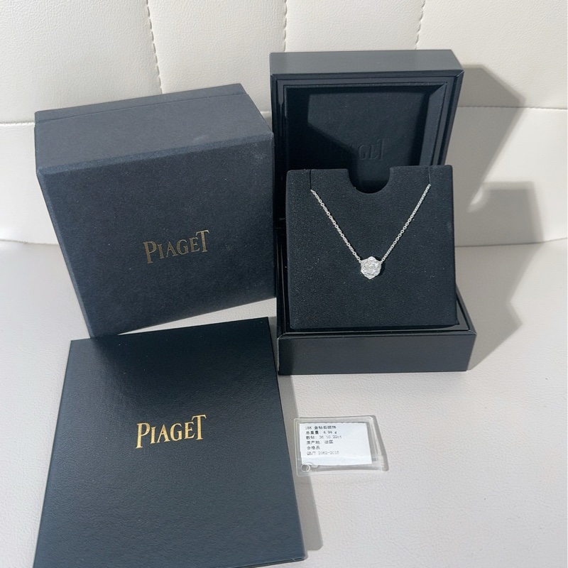 Piaget伯爵 PIAGET ROSE系列 18K白金满钻玫瑰花项链-0
